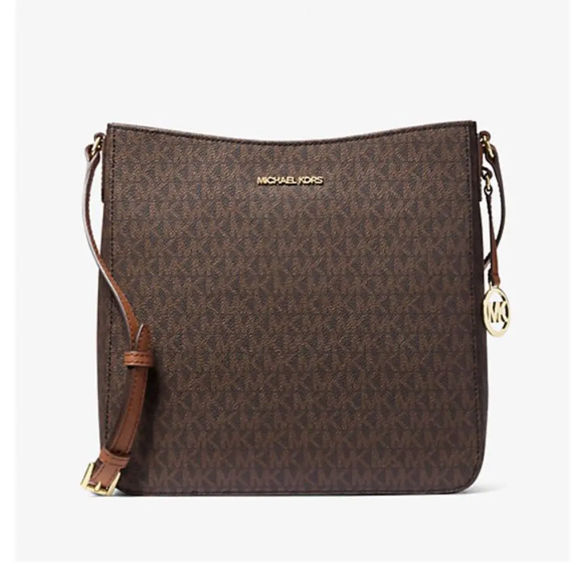 Women`s Jet Set Travel Large Messenger Bag Crossbody Brown by Michael Kors