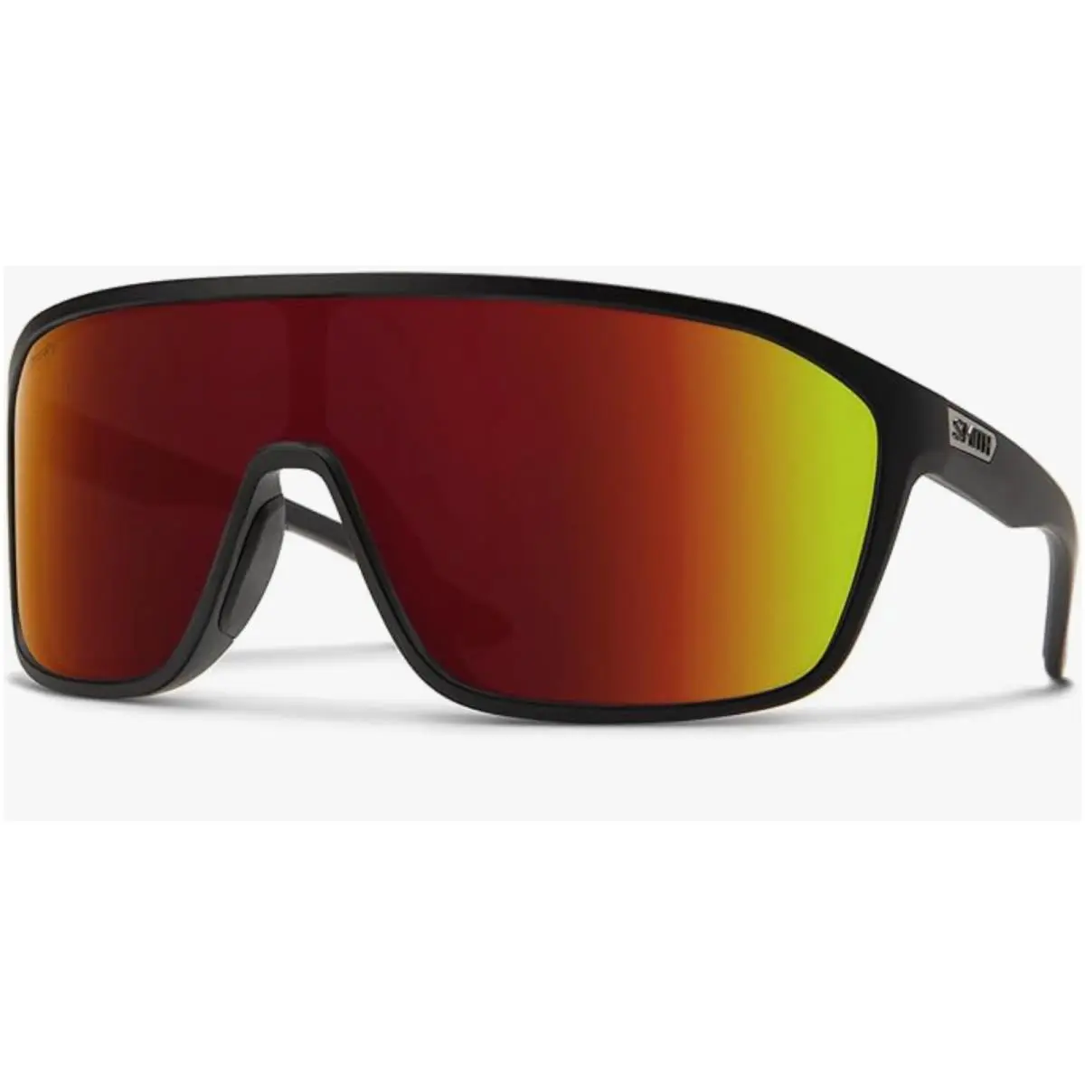 Smith Boomtown Sunglasses-matte Black-chromapop Red Mirror Lens