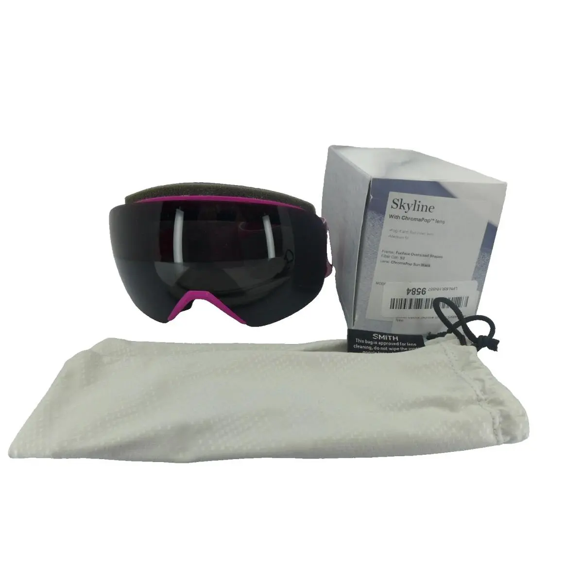 Smith Skyline Fuchsia Ski Goggles Med Fit Chromapop - Fuchsia