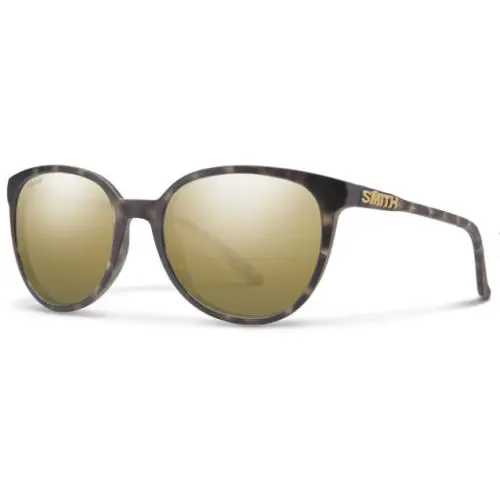 Smith Cheetah Sunglasses-matte Ash Tortoise-polarized Gold Mirror Lens
