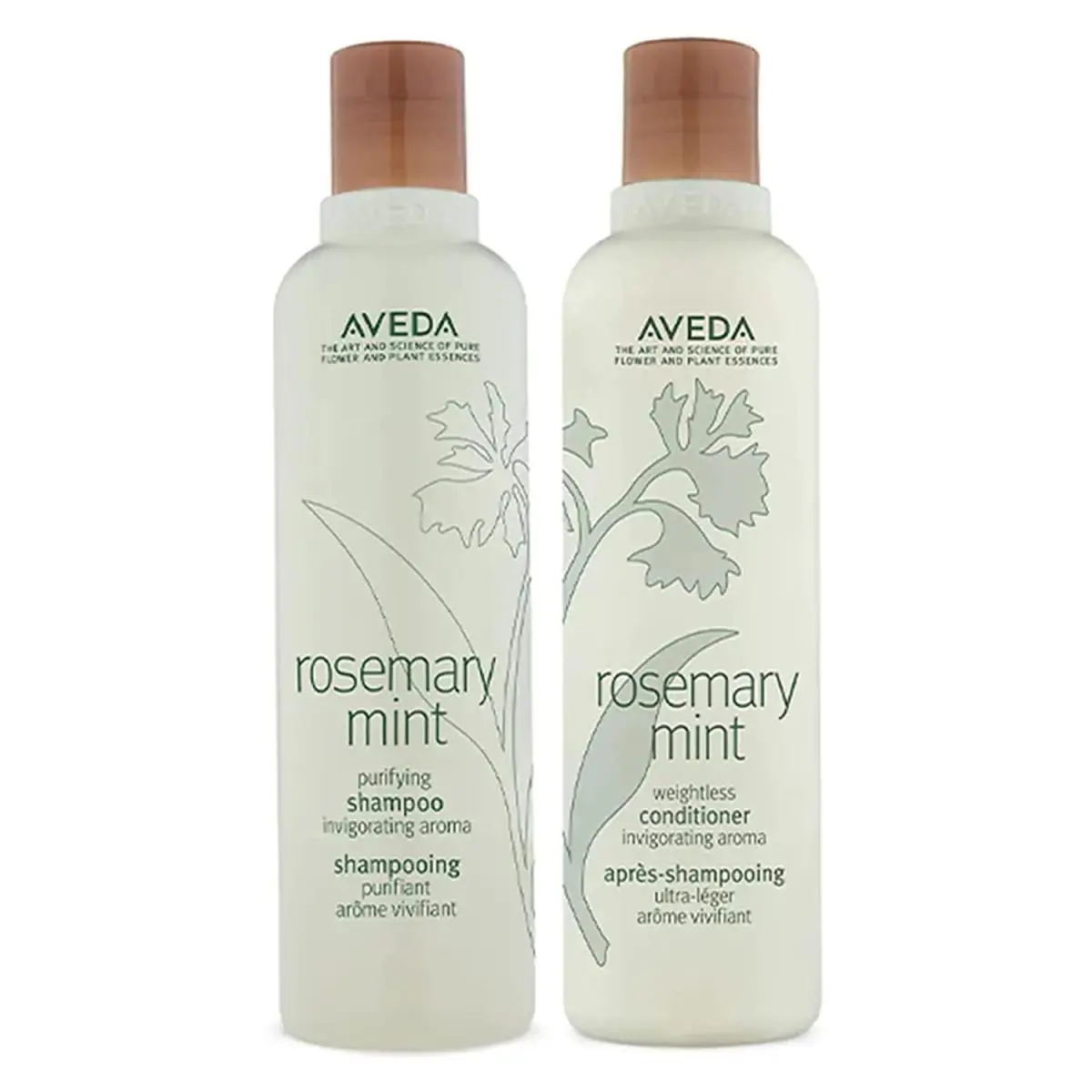Aveda Rosemary Mint Purifying Shampoo Weightless Conditioner 8.5 oz Pack of