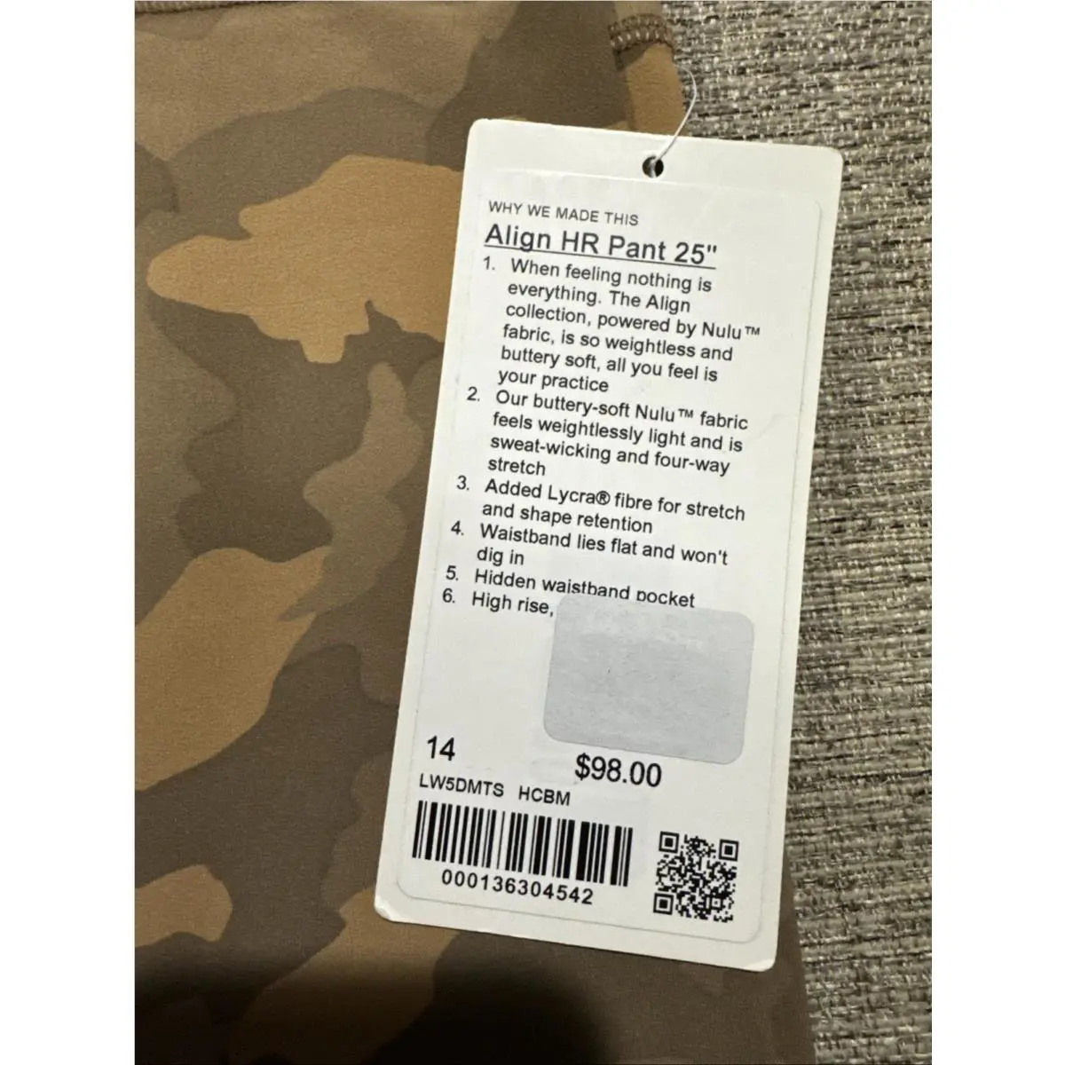 Lululemon clothing - 10100 - 10100 - Heritage 365 Camo Beige Multi 3