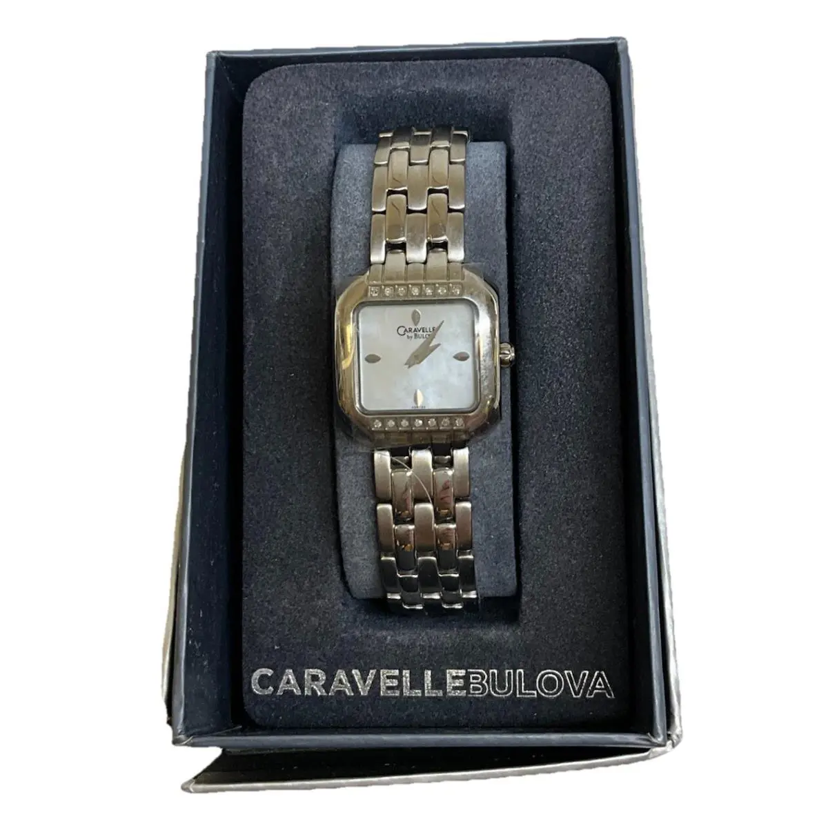 by Bulova Stainless Steel Diamond Bezel Watch JM303 by Caravelle
