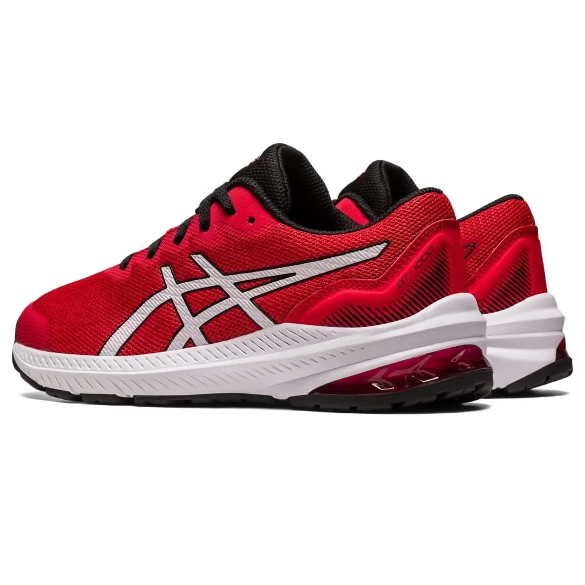 Asics GT1000 11 GS Boys Youth Running 4 M US Big Kid Electric Red/white - Electric Red/White