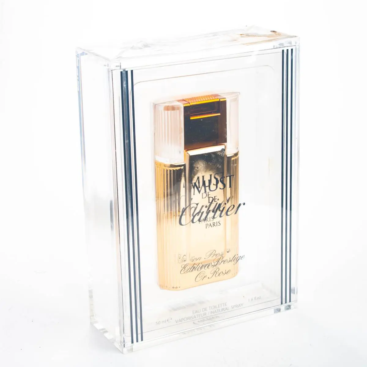 Must de Cartier Eau De Toilette 1.7OZ Edition Prestige Rose Gold Vintage Edt