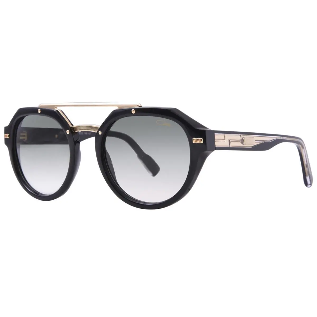 8047 001 Sunglasses Black/gold/green Gradient AR Lenses Round Shape 53mm by Cazal