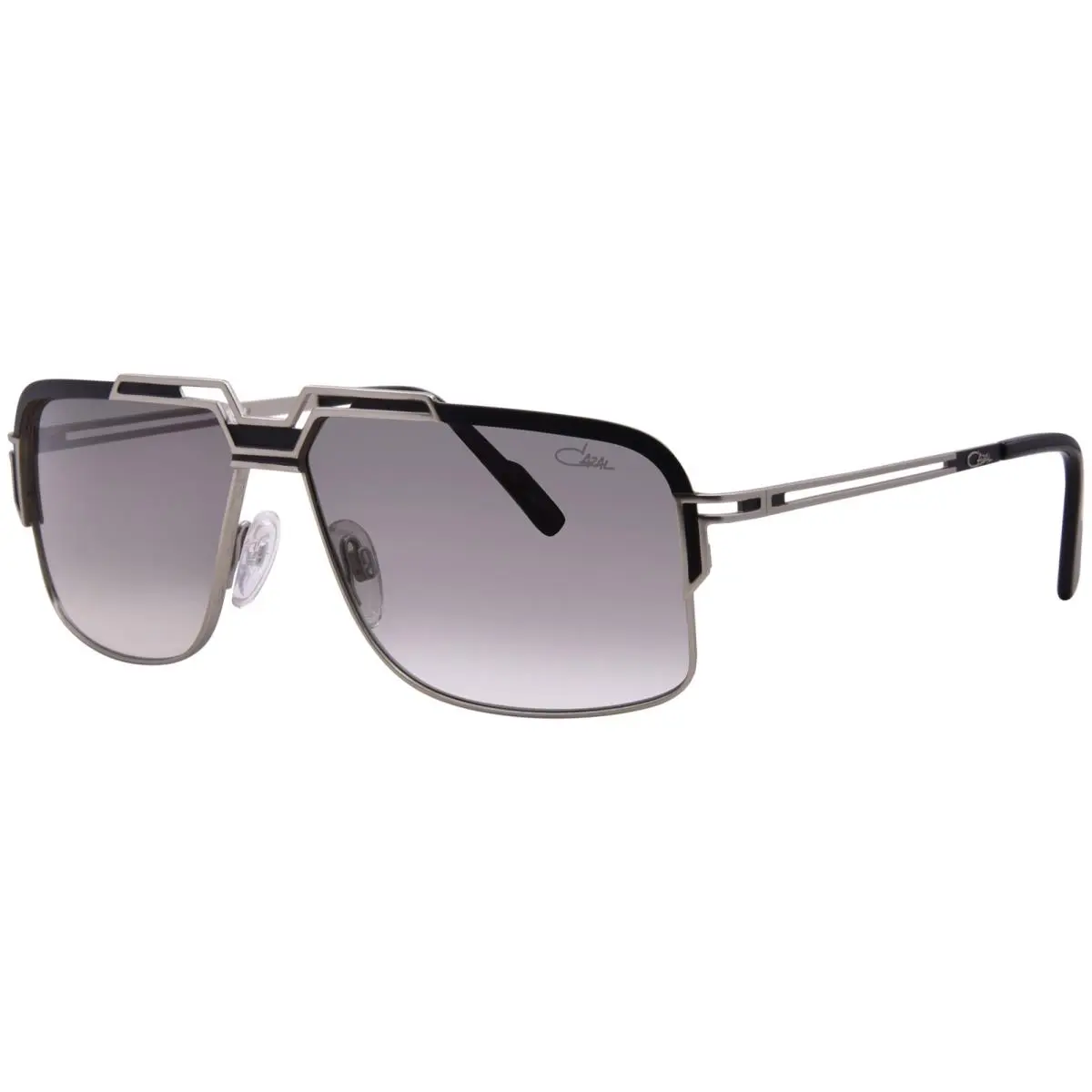 Cazal 9103 003 Sunglasses Men`s Black/silver/green Gradient Rectangle Shape 61mm