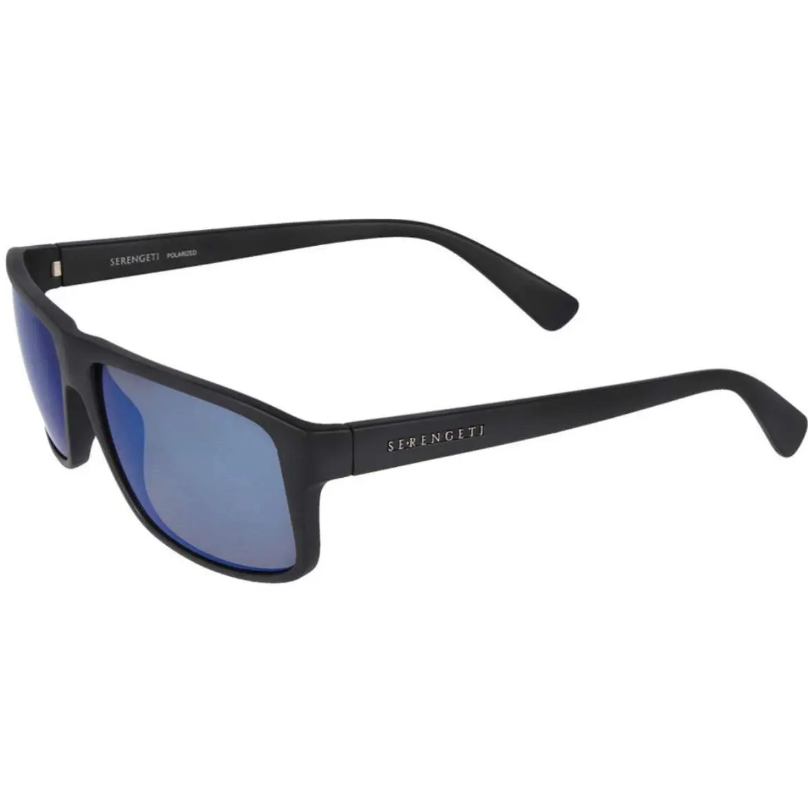 Serengeti Claudio Matte Black Polar Photo 555NM Green Blue Sunglasses 8985