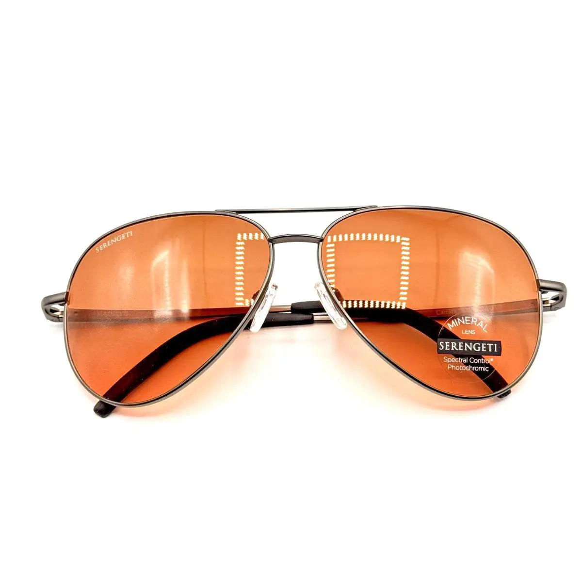 Sunglasses Carrara 8453 Gunmetal Aviator Frame Mineral Gradient Lens by Serengeti