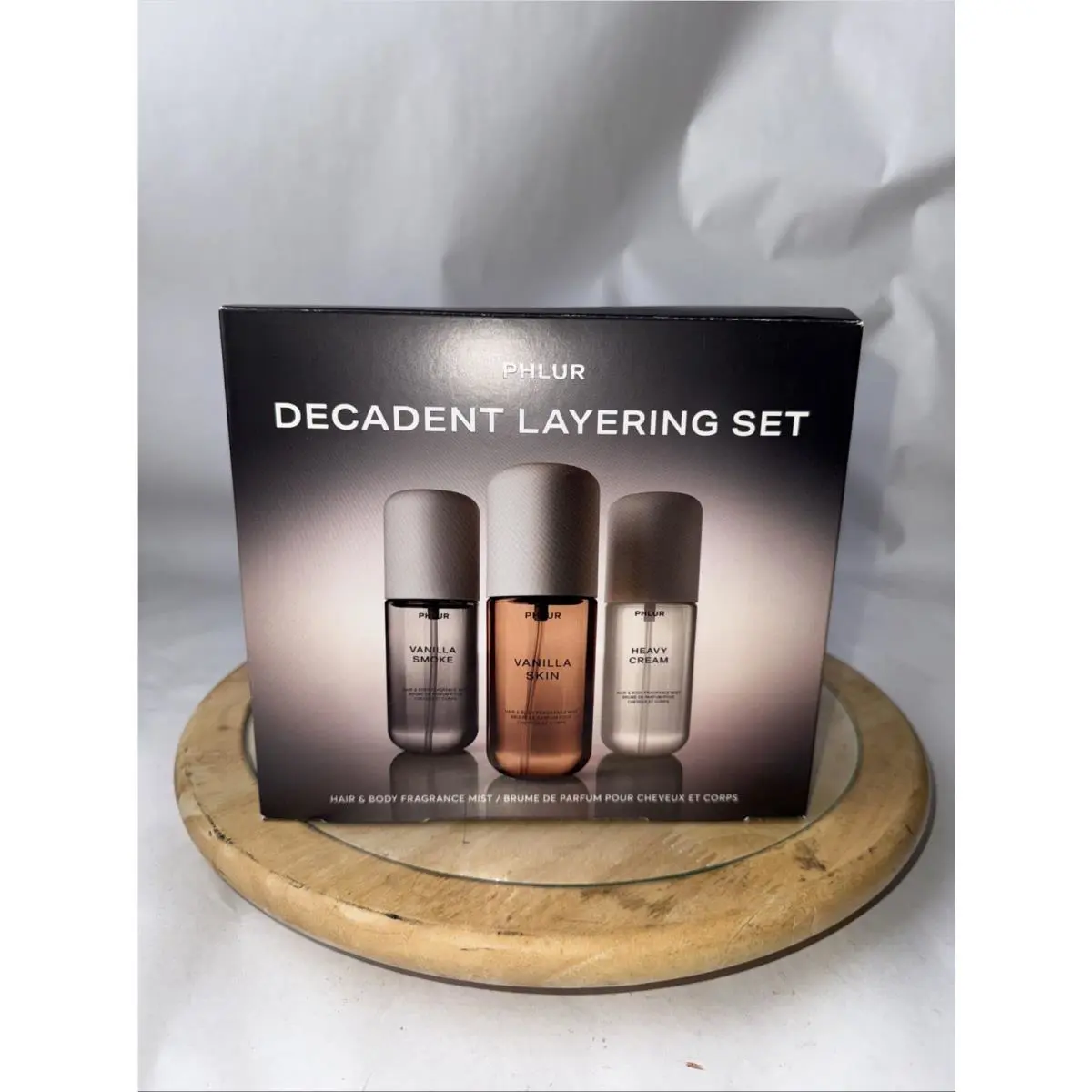 Phlur Decadent Layering Set: Vanilla Smoke Vanilla Skin Heavy Cream