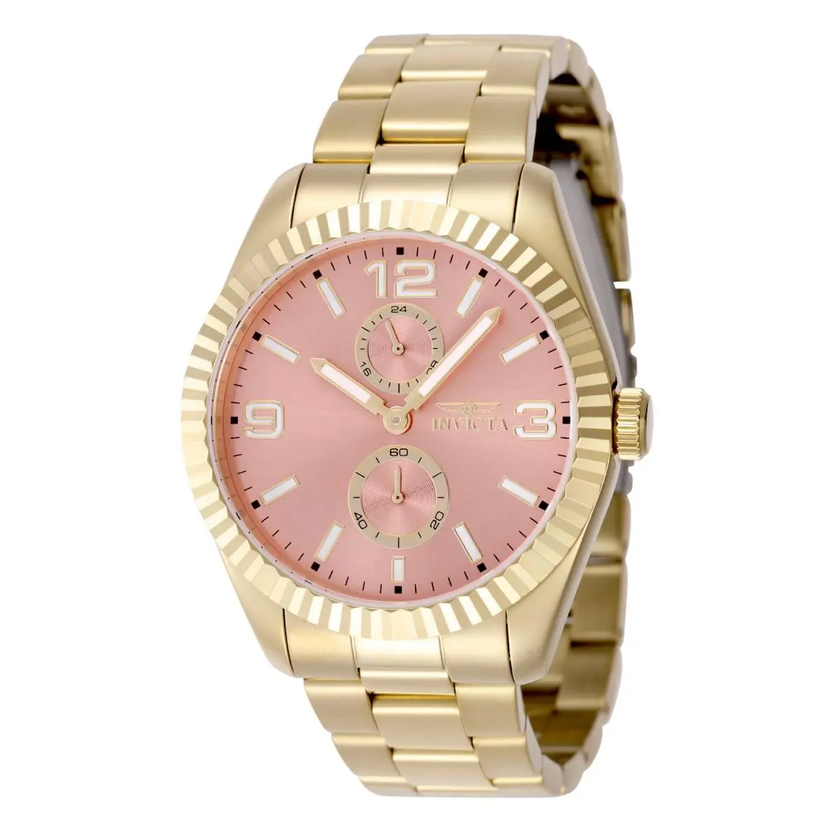 Invicta Mens Watch Specialty Quartz Copper Dial Yellow Gold Steel Bracelet 49531 - Dial: Copper, Band: Yellow