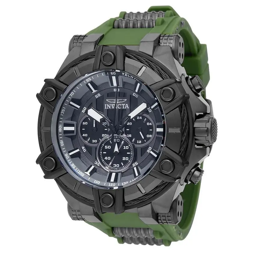Invicta Bolt Surge 52mm Men`s Quartz VD54 Watch Army Green/gunmetal 49807