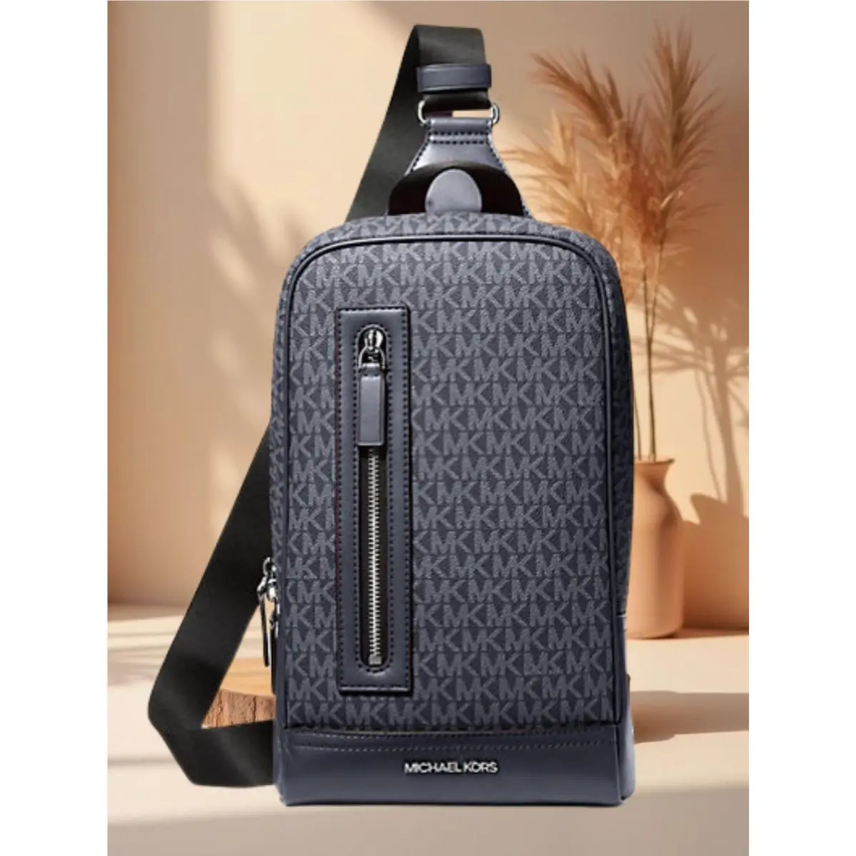 Michael Kors Cooper Men’s MK Logo A Line Sling Pack Bag Crossbody Variation