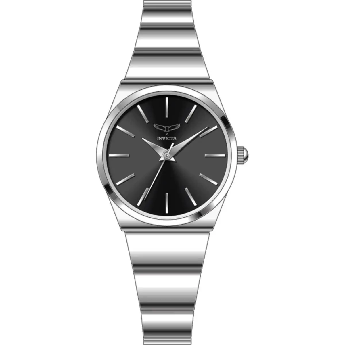 Invicta Women`s Watch Celestial Black Dial Silver Tone Alloy Bracelet 69052 - Dial: Black, Band: Silver