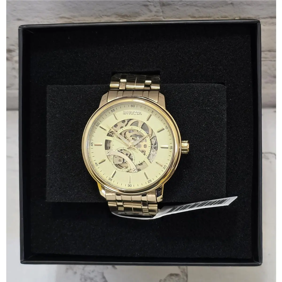 Invicta Objet D Art Arcalis Automatic Men`s Watch Skeleton Dial 42.5mm Gold