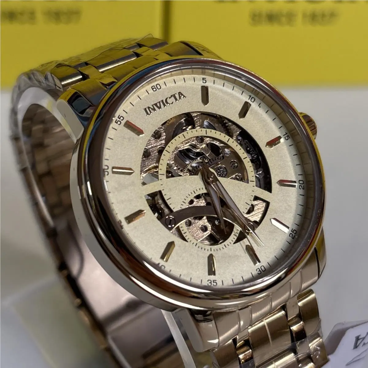 Invicta Objet-d Art 43mm Automatic Men`s Watch W/skeleton Dial 69119