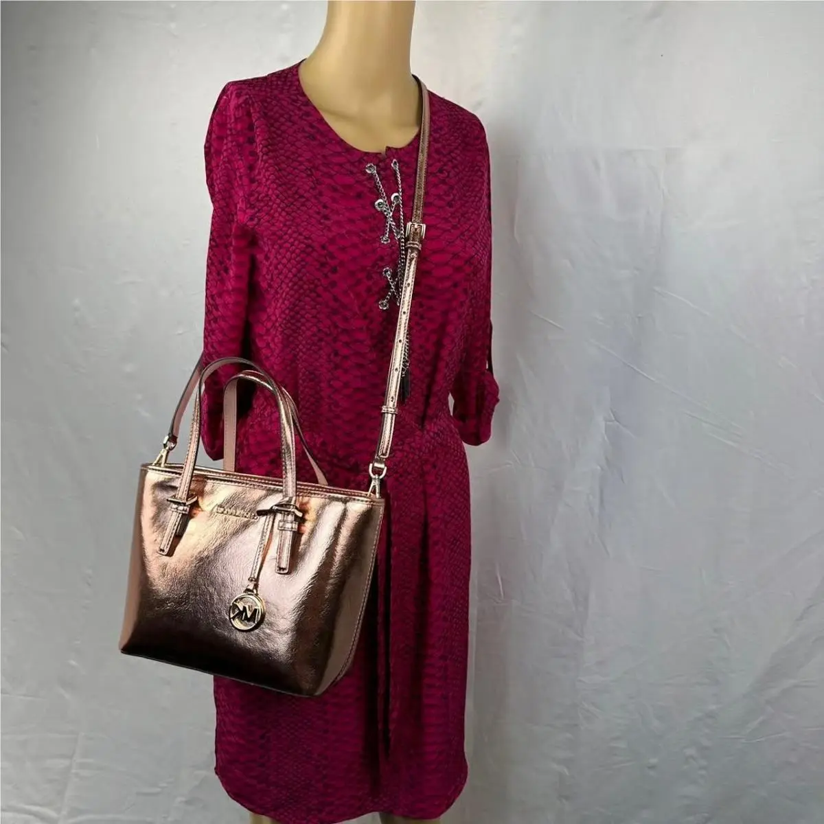 Michael Kors 35H3GTVT0M Jet Set Travel XS Metallic
