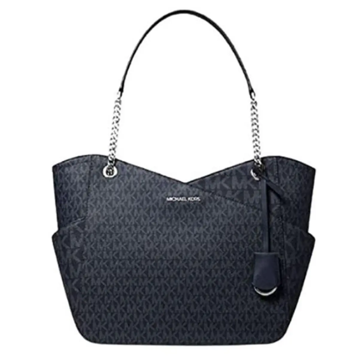Michael Kors Jet Set Large Signature Logo Shoulder Bag Blue One Size 35S4STVT3B