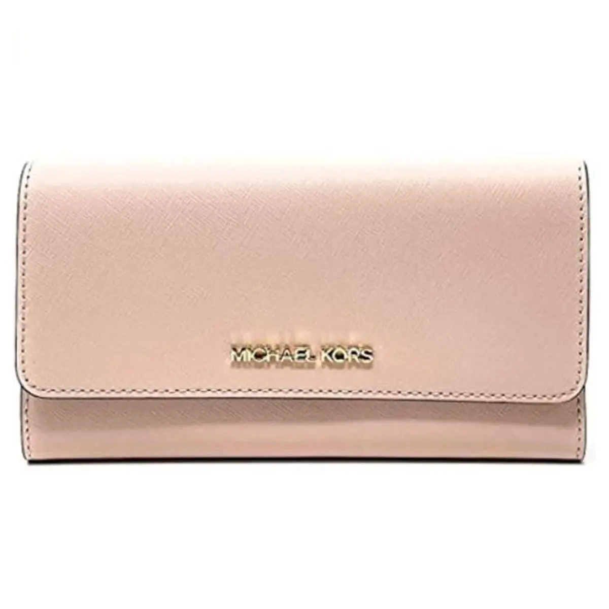 Michael Kors Women`s Jet Set Travel Large Trifold Wallet In Powder Blush …