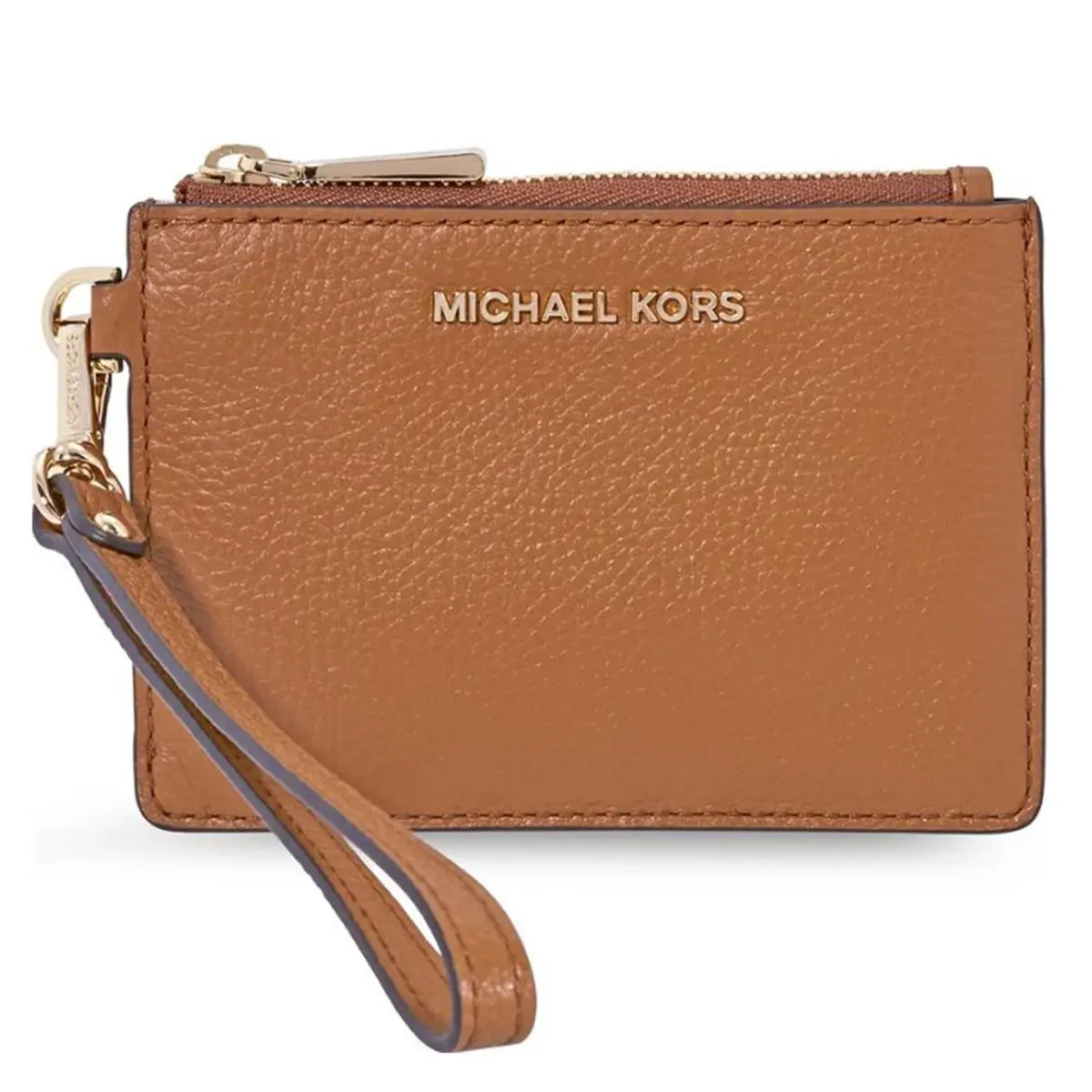 Michael Kors Mercer Leather Coin Purse Acorn 32T7GM9P0L-203 - Exterior: Acorn, Hardware: Gold