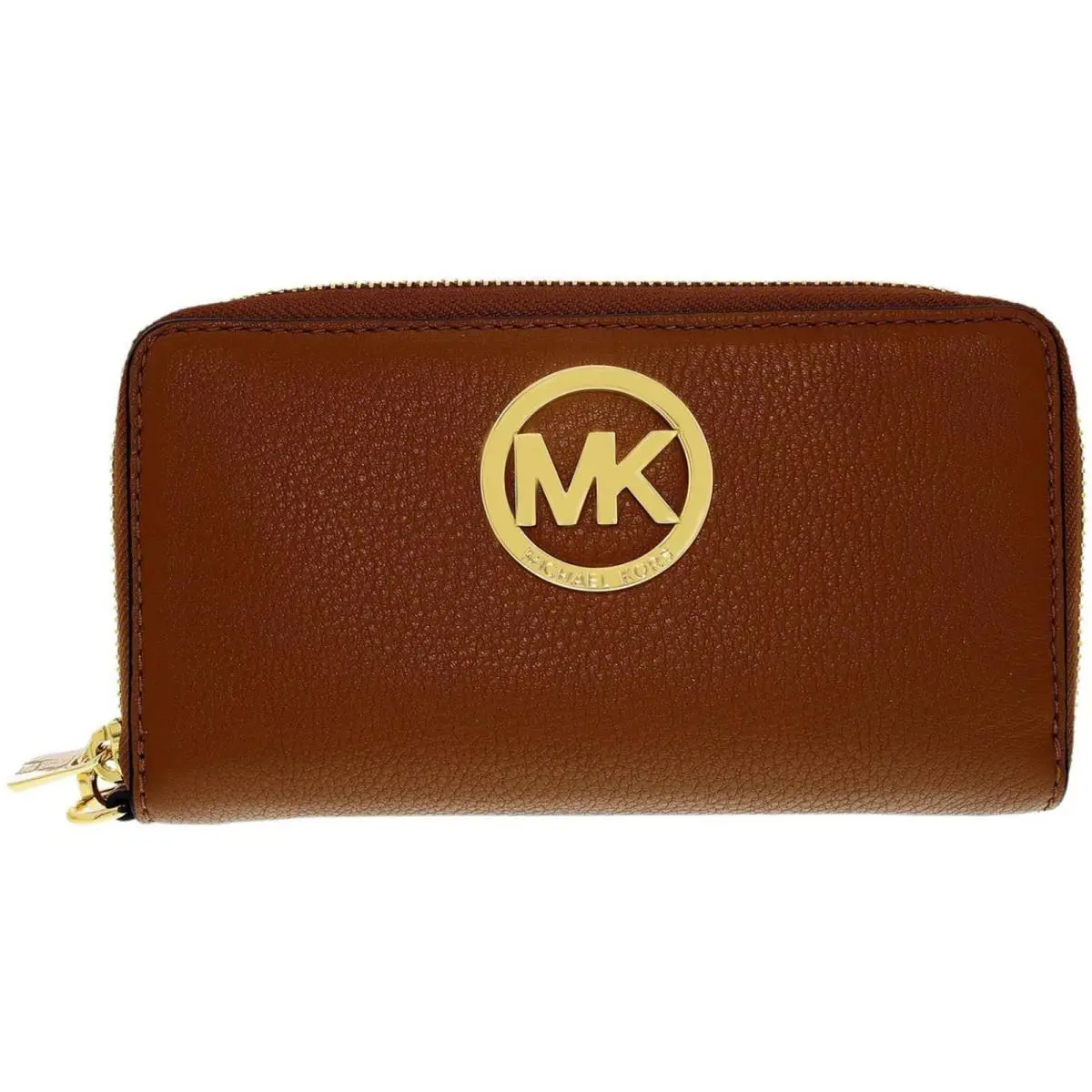 Michael Kors Fulton Luggage / Brown Large Flat Phone Case Leather 32H5GFTE4L-230