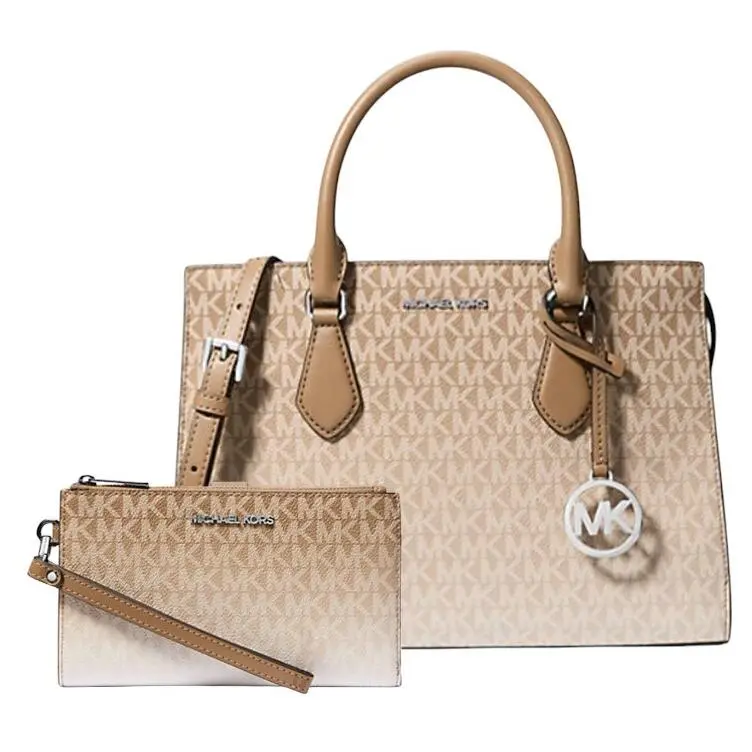 Michael Kors Ombre Signature Husk Satchel with Wristlet