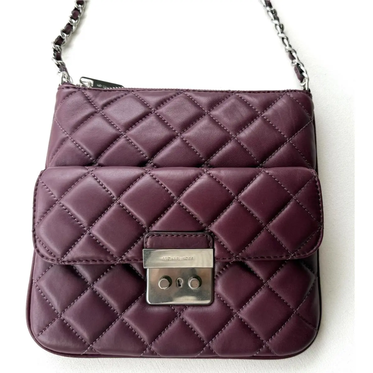 Michael Kors Sloan Medium Crossbody Shoulder Bag Quilted Leather + Dust Bag