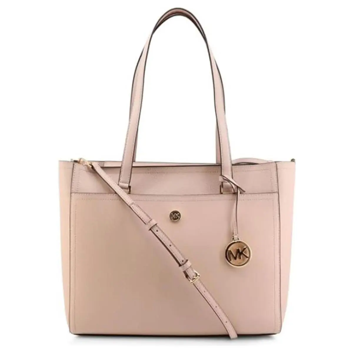 Michael Kors Maisie Large Pebbled Leather 3-in-1 Tote Bag Powder Blush Pink MK 3