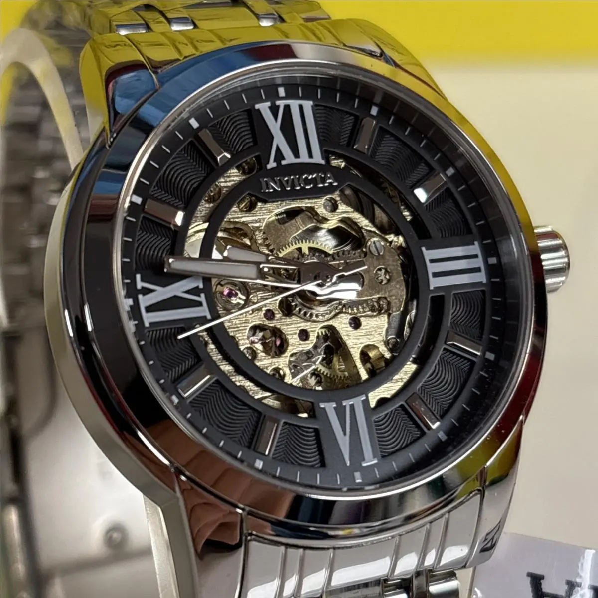 Invicta 69132 Objet D Art 41mm Silver Skeleton Dial Automatic Men`s Watch