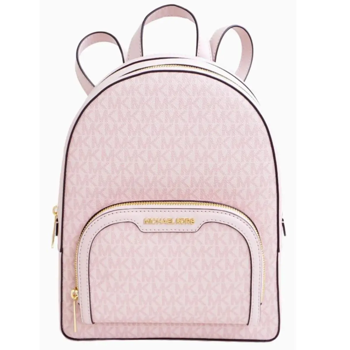 Michael Kors Backpack Bag MK Jaycee MD Pkt Logo Powder Blush Light Powder B