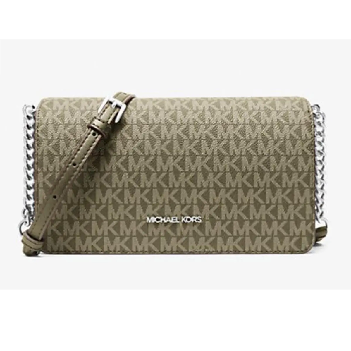 Michael Kors Jet Set Signature Logo Crossbody Bag Olive 35F5STVC8V-Olive