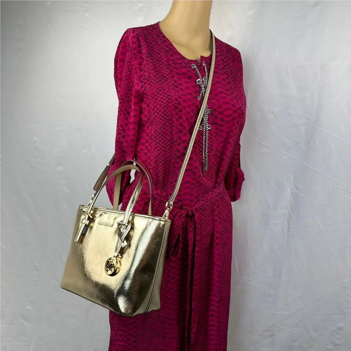 Michael Kors 35H3GTVT0M Jet Set Travel XS Metallic