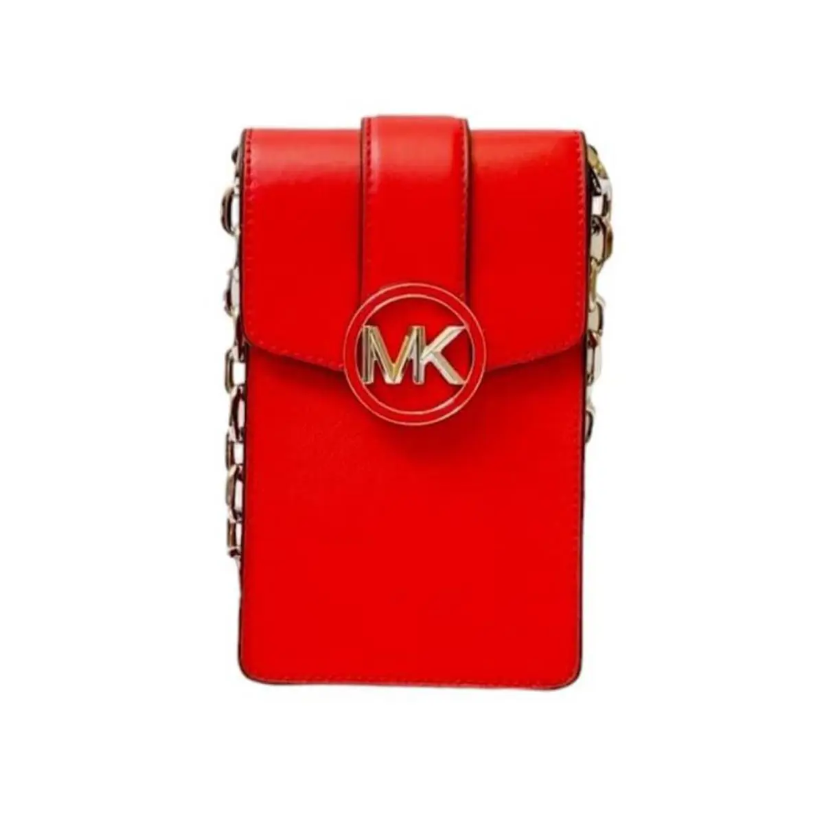 Michael Kors Carmen Small Logo Smartphone Crossbody Bag Red 35H3SNMC5L-red - Exterior: Red