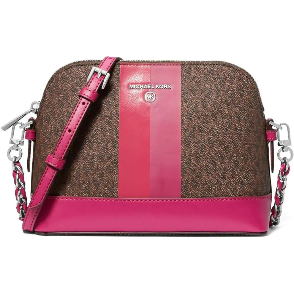 Michael Kors Jet Set Charm Large Dome Crossbody Deep Fuchsia One Size 32H3ST9C7B