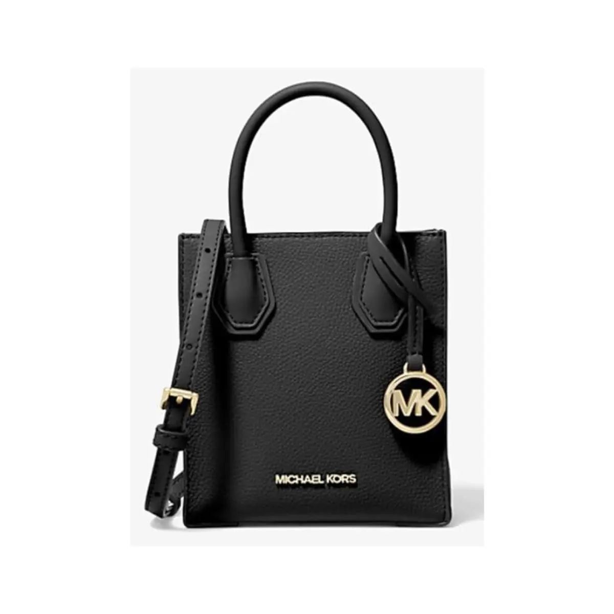 Michael Kors Mercer Extra-small Pebbled Leather Crossbody Bag Black Signature 35