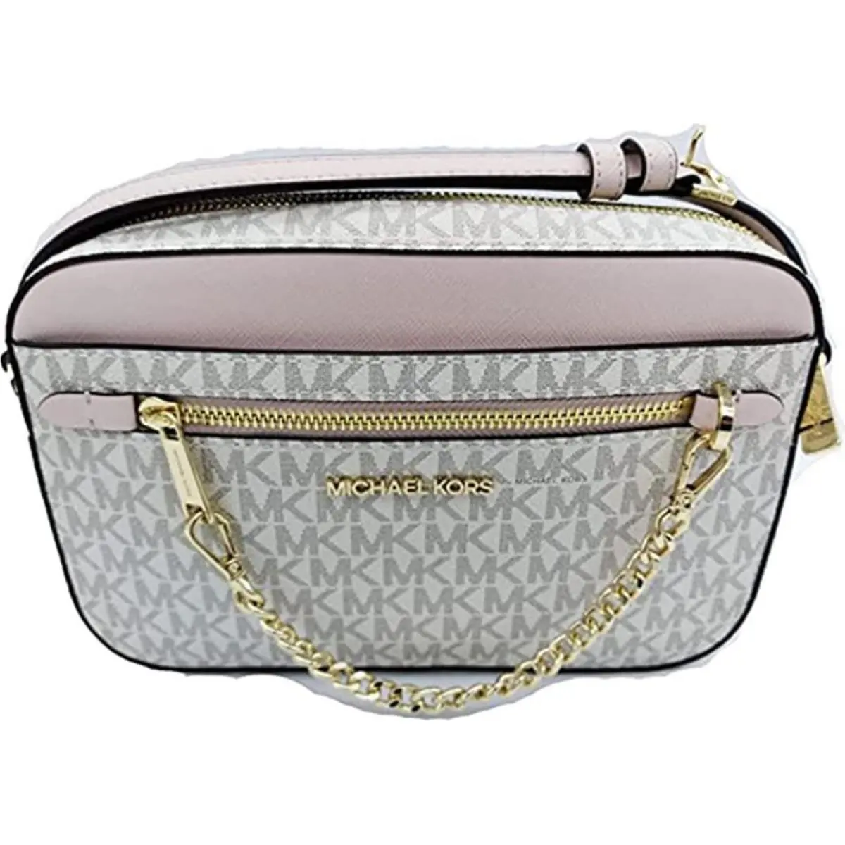 Jet Set East West Chain Crossbody Vanilla MK Powder Blush Pink Bund by Michael Kors