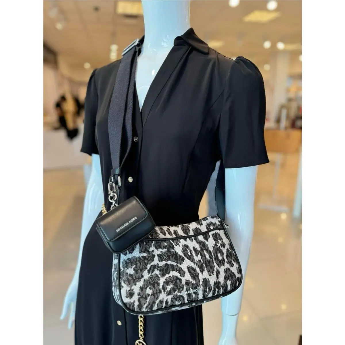 Jet Set MD Signature Logo Crossbody Bag w/ Apple Airpods Pro Case by Michael Kors