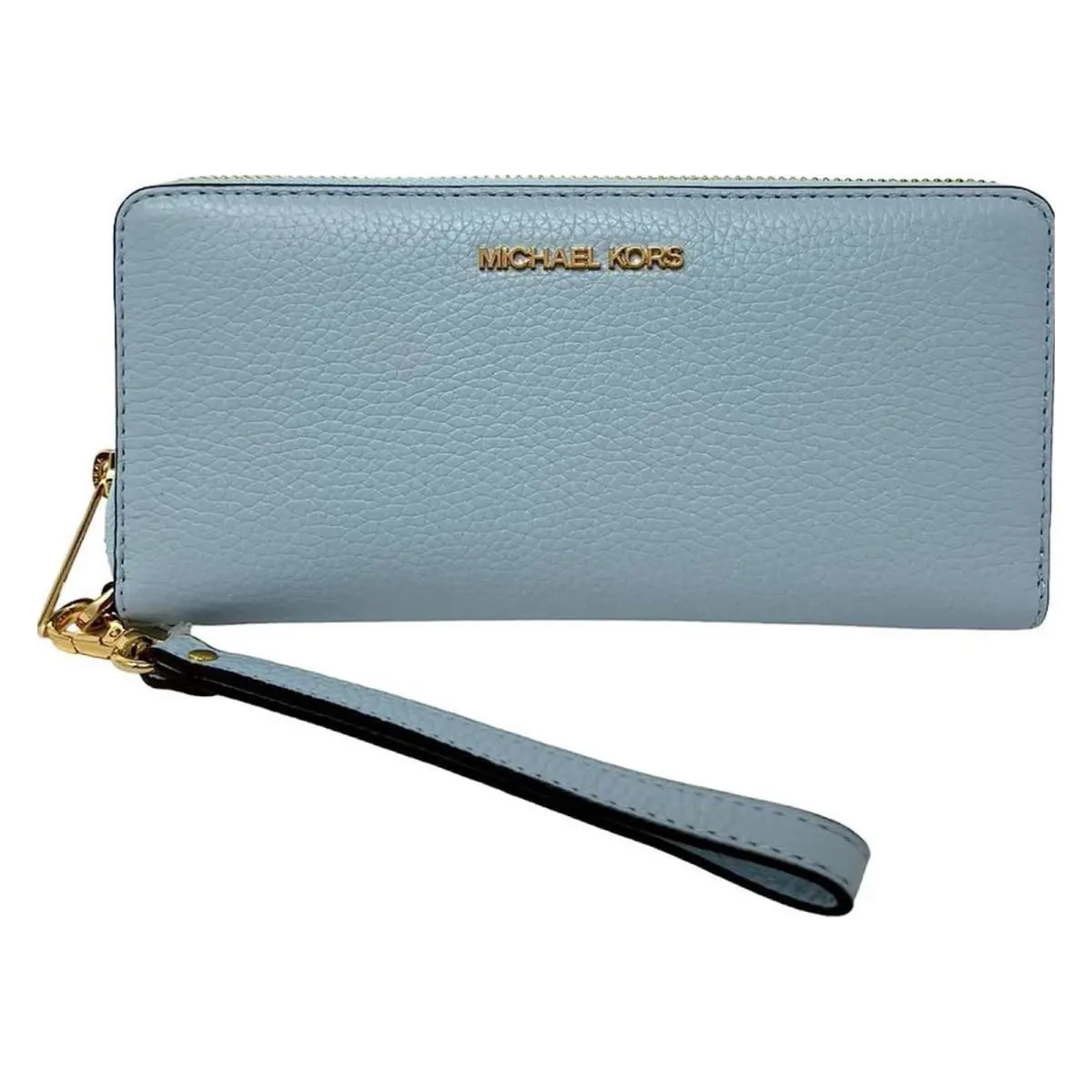 Kors Jet Set Travel Vista Blue lg Trvl Continental Leather 35T7G - Exterior: Vista Blue, Hardware: Gold