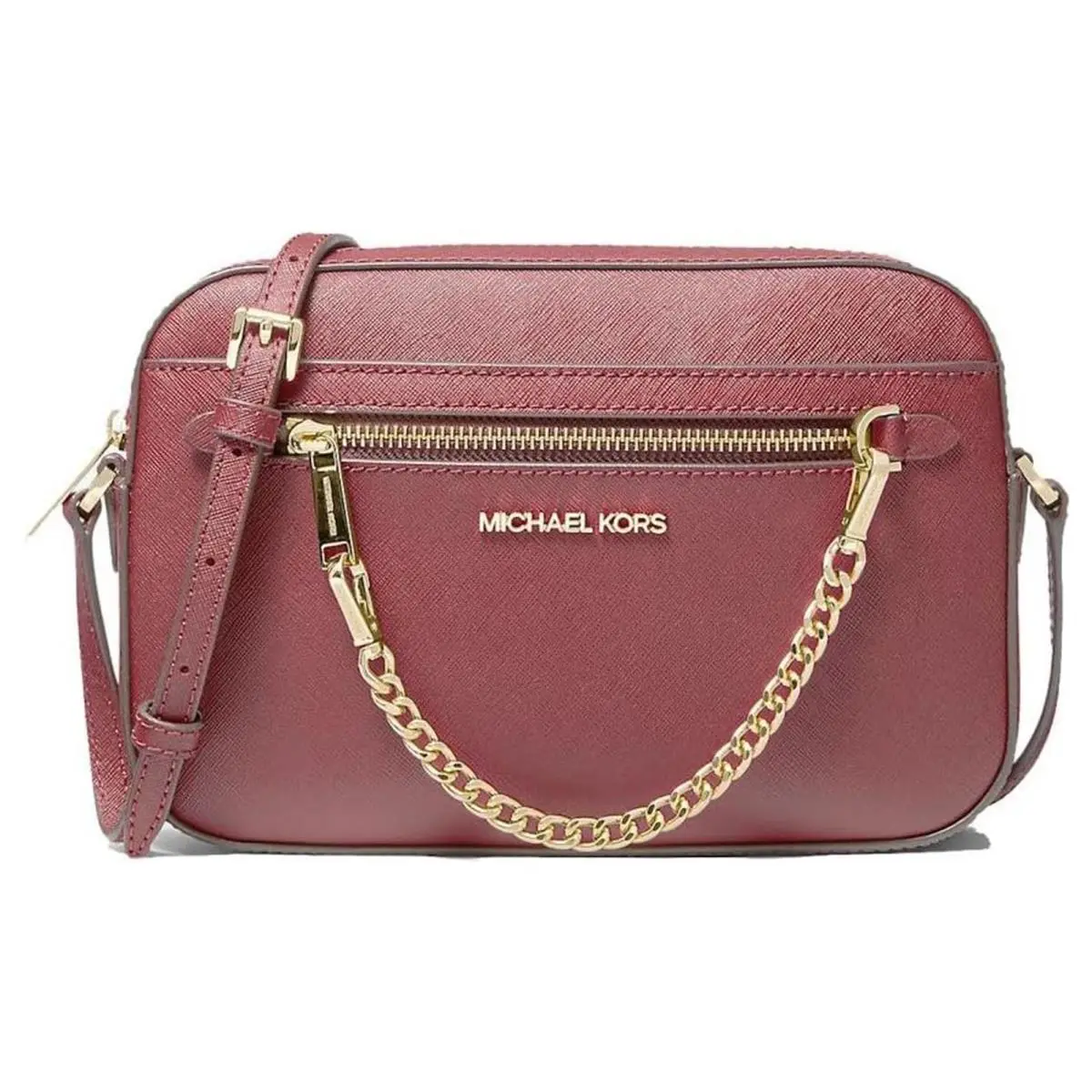 Michael Kors Medium Logo Convertible Crossbody Bag Dark Cherry 35S1GTTC7L-dkch