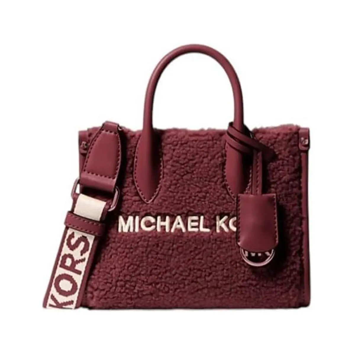 Michael Kors Mirella Extra-small Sherpa Crossbody Bag Oxblood 35F4G7ZC0Y-oxbl