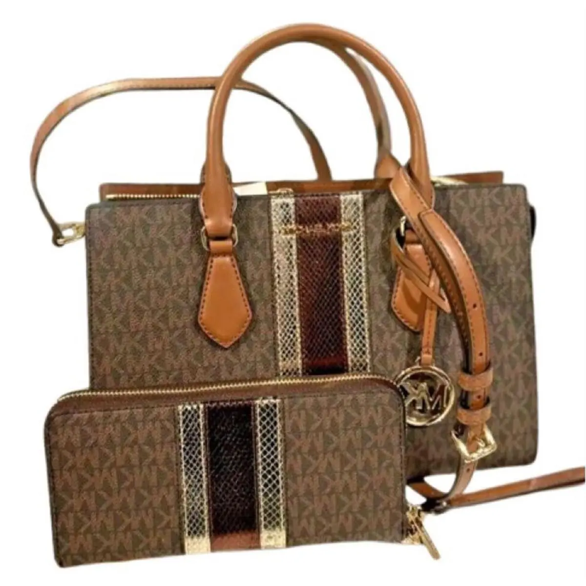 Women`s Sheila Medium Signature Logo Satchel with Large Continental by Michael Kors