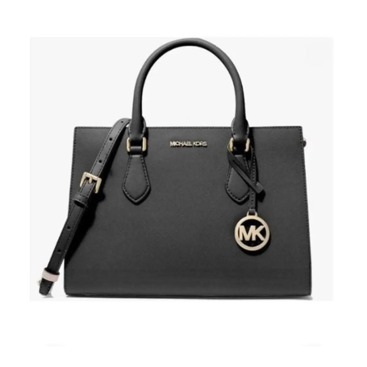 Michael Kors Handbag For Women Sheila Satchel Medium Black with Gold Hardware