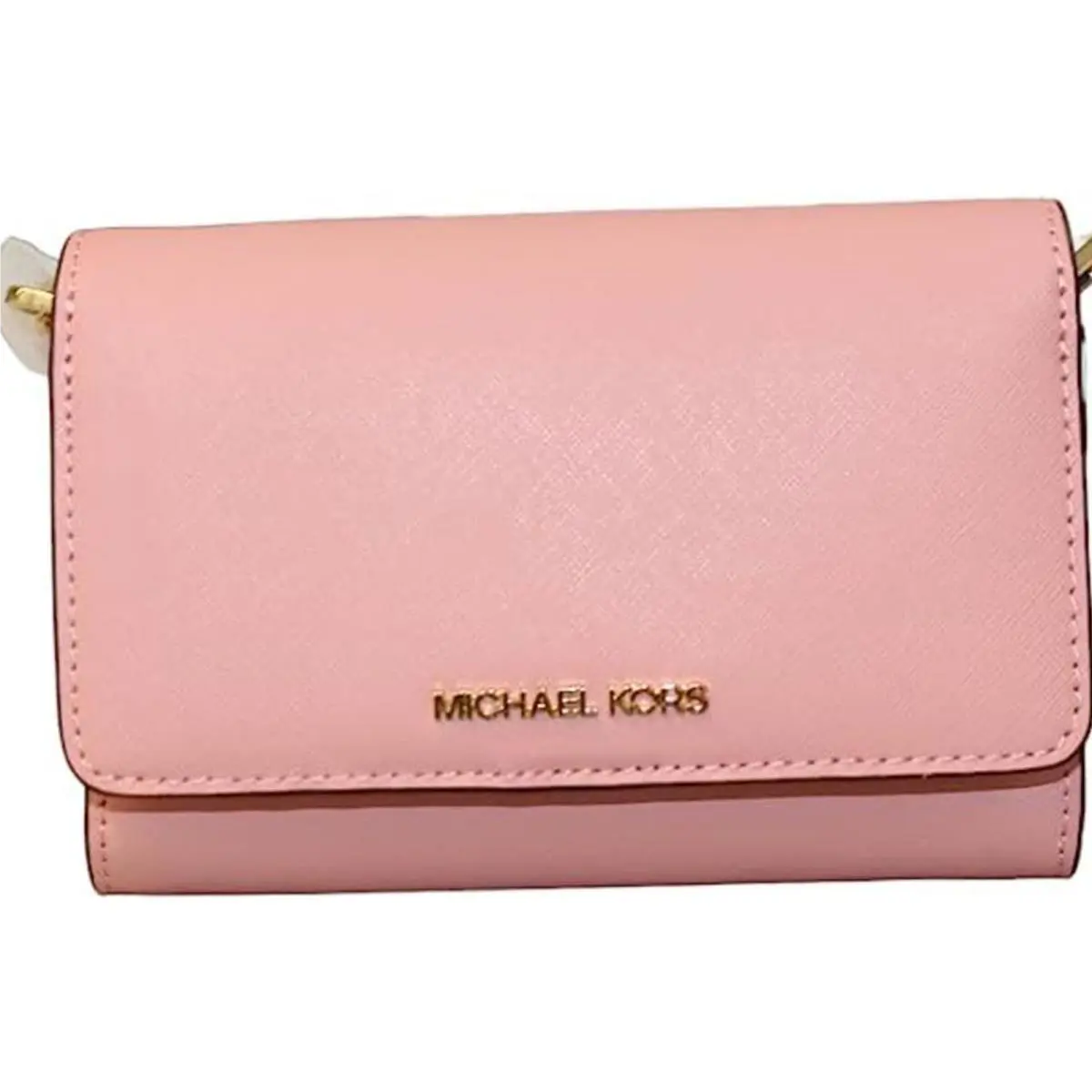 Michael Kors Jet Set Travel Multifunction Phone Crossbody Bag Primrose 35S0GTV - Exterior: PrimRose