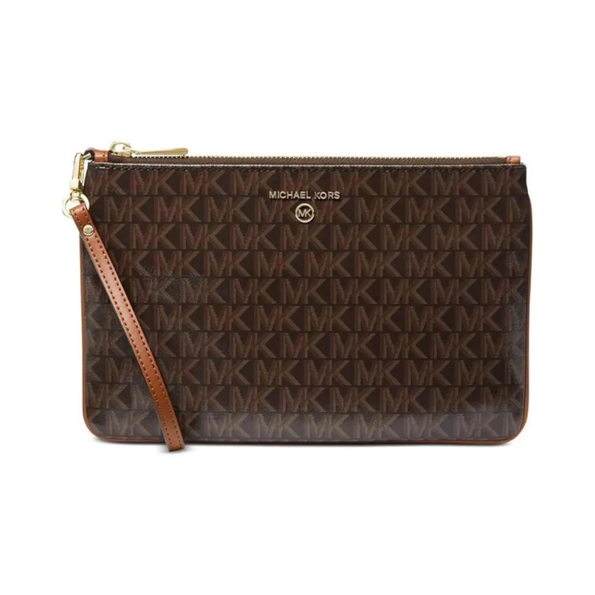 Michael Kors Jet Set Charm Large Top Zip Wristlet One Size Brn/acorn 32S3GT9W3
