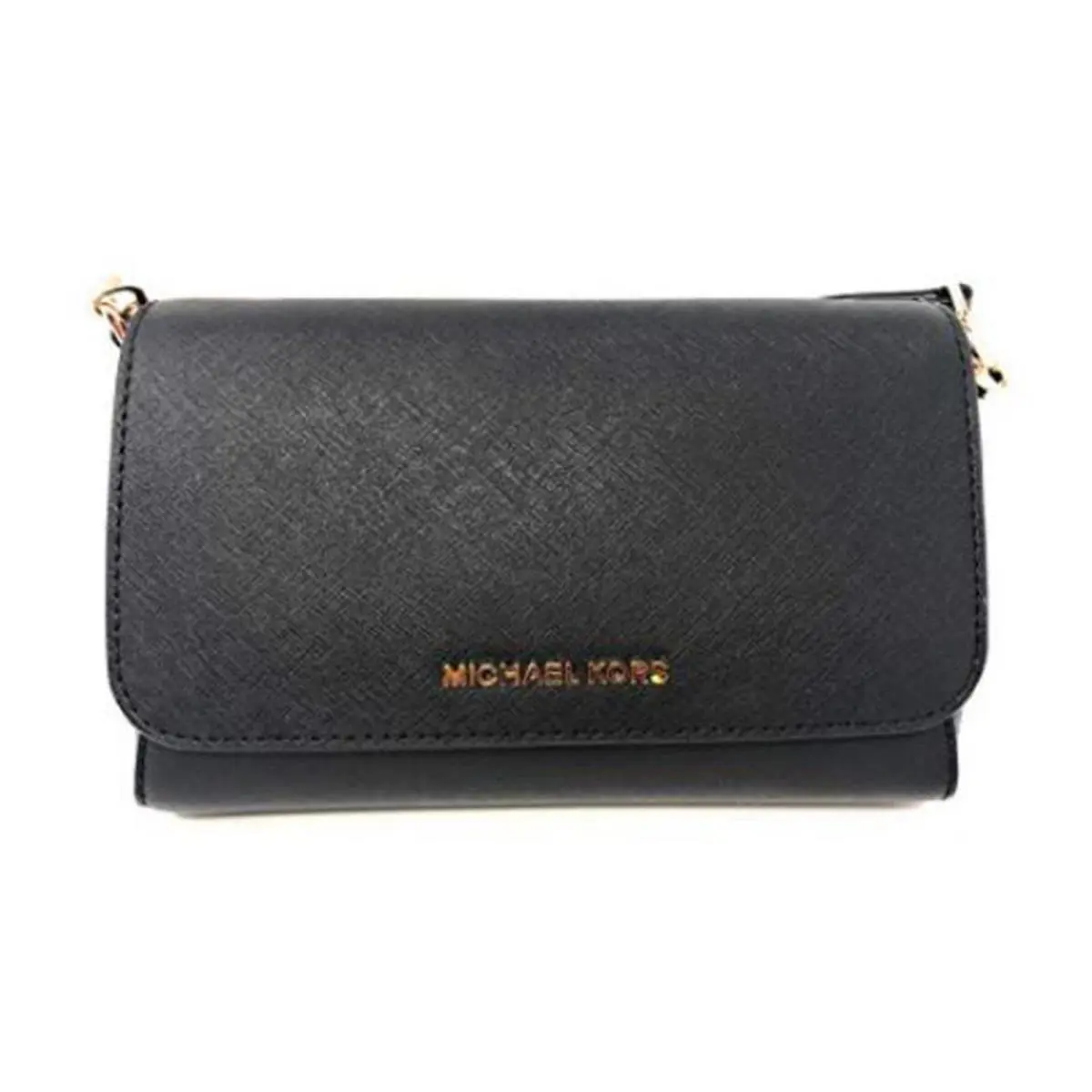 Michael Kors Medium Convertible Pouchtte Leather Crossbody Shoulder Bag Black