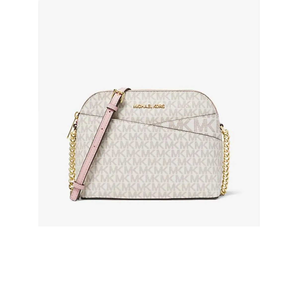 Michael Kors Jet Set Medium Crossbody Leather Handbag Powder Blush Multi …
