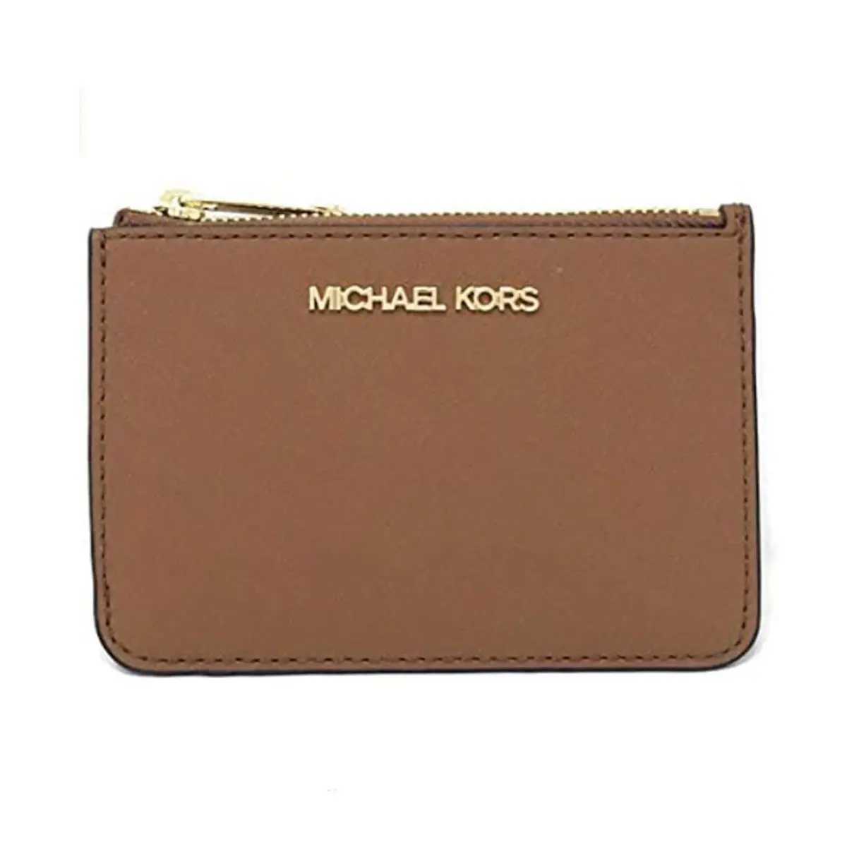 Michael Kors Jet Set Travel Small Top Zip Coin Pouch with ID Holder Saffiano Lea