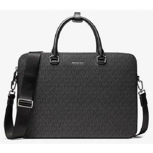 Henry Logo Briefcase Black by Michael Kors