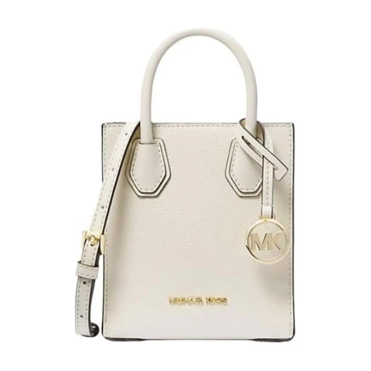 Michael Kors Mercer Extra-small Pebbled Leather Crossbody Bag 35S1GM9T0L-ltcream