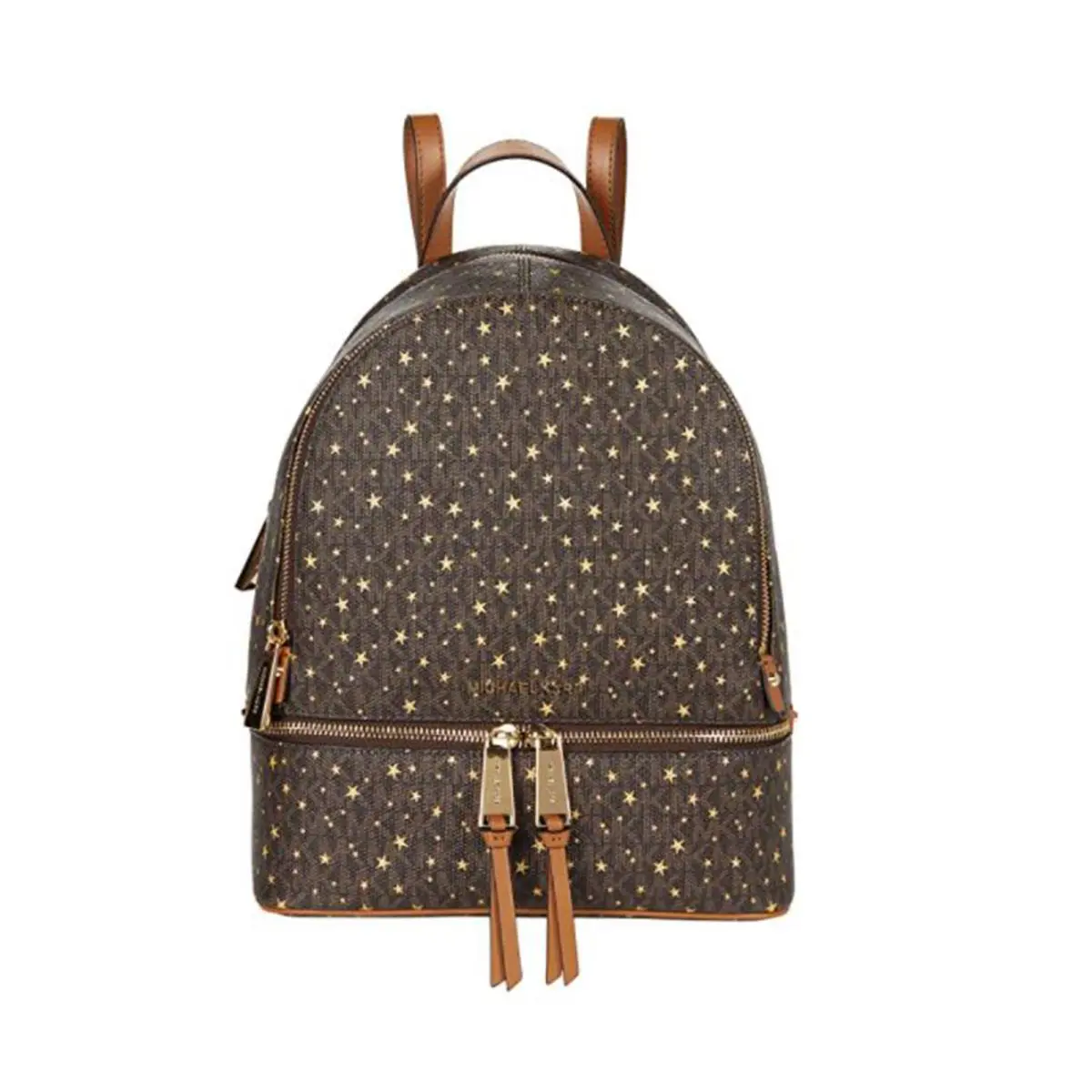 Michael Kors Rhea Zip Medium Backpack Brown Multi One Size 30H1GEZB2O-212